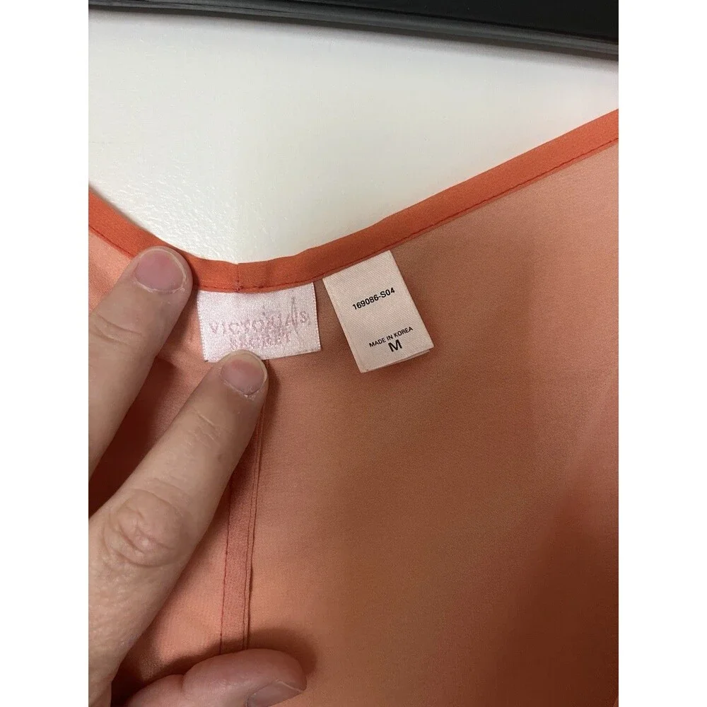 VICTORIA'S SECRET SWIM BEACHWEAR MESH TIE-FRONT COVER-UP PANTS Pink Ombré  M